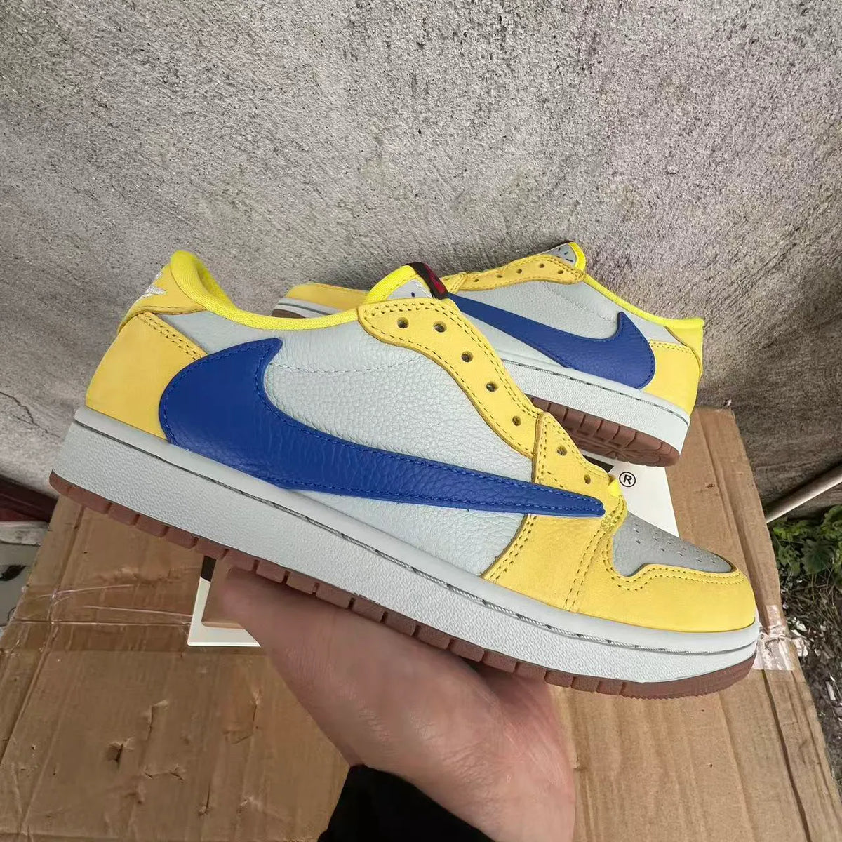Travis Scott x AJ 1 Retro Low Canary Shoes Sneakers - nk0004957 image 9