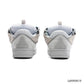 Lanvin Leather Curb Light Grey Blue Shoes Sneakers - la0000010 image 3