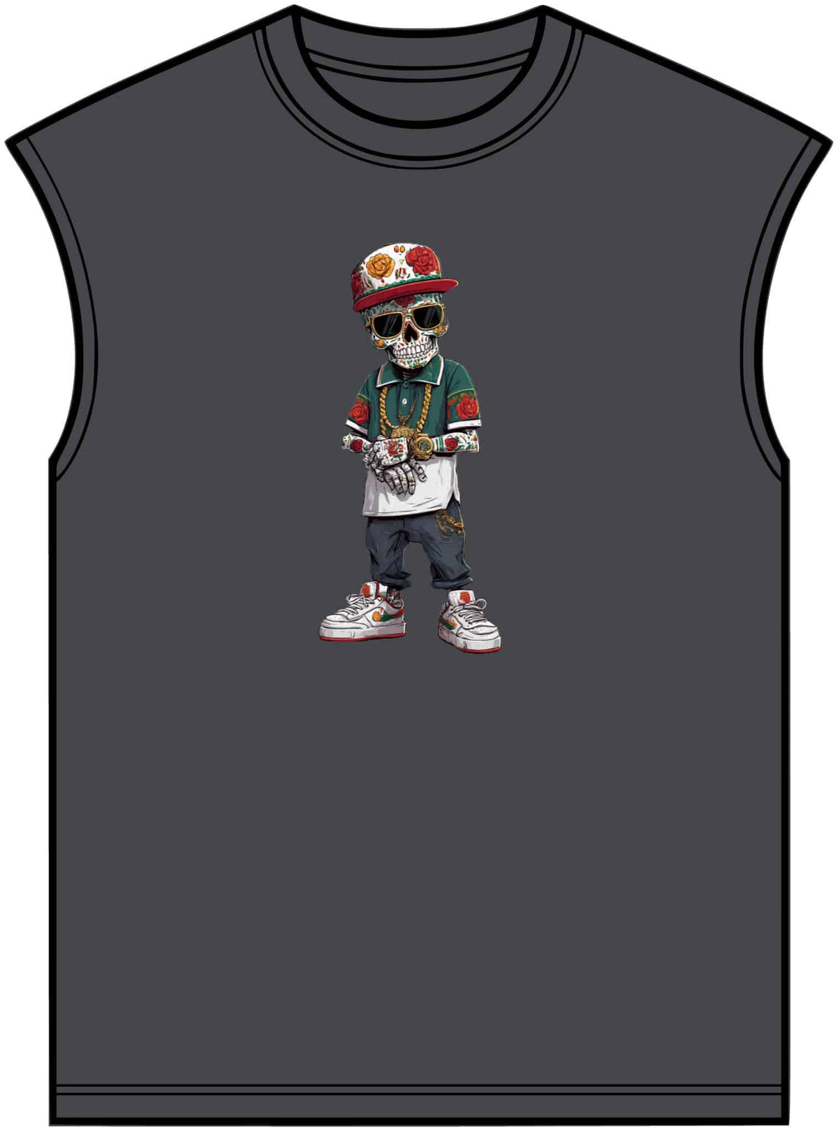 Skull Luxury Unisex Garment-Dyed Muscle Tee image