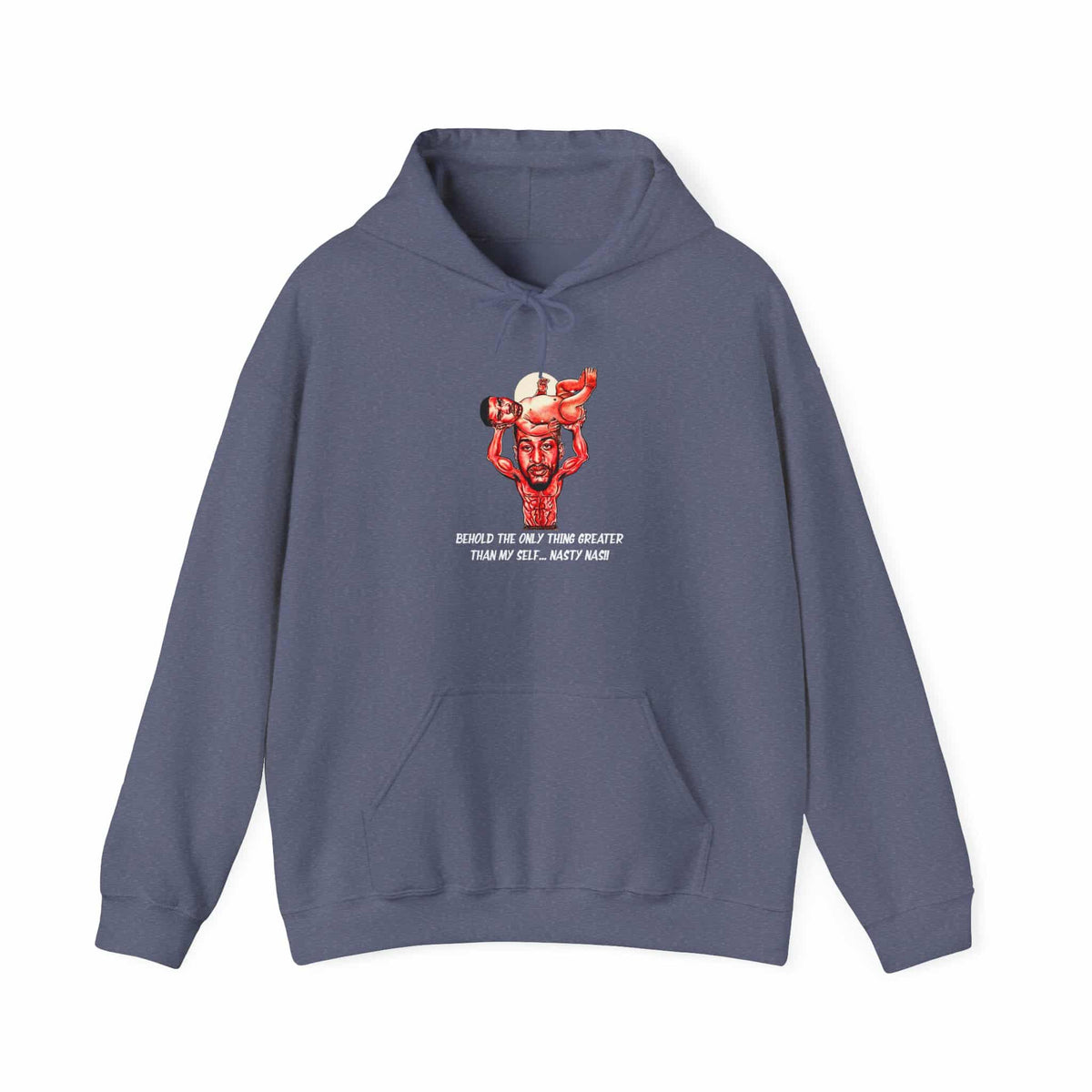 Nas The Last Word Unisex Heavy Blend™ Hooded Sweatshirt - S, Heather Navy image
