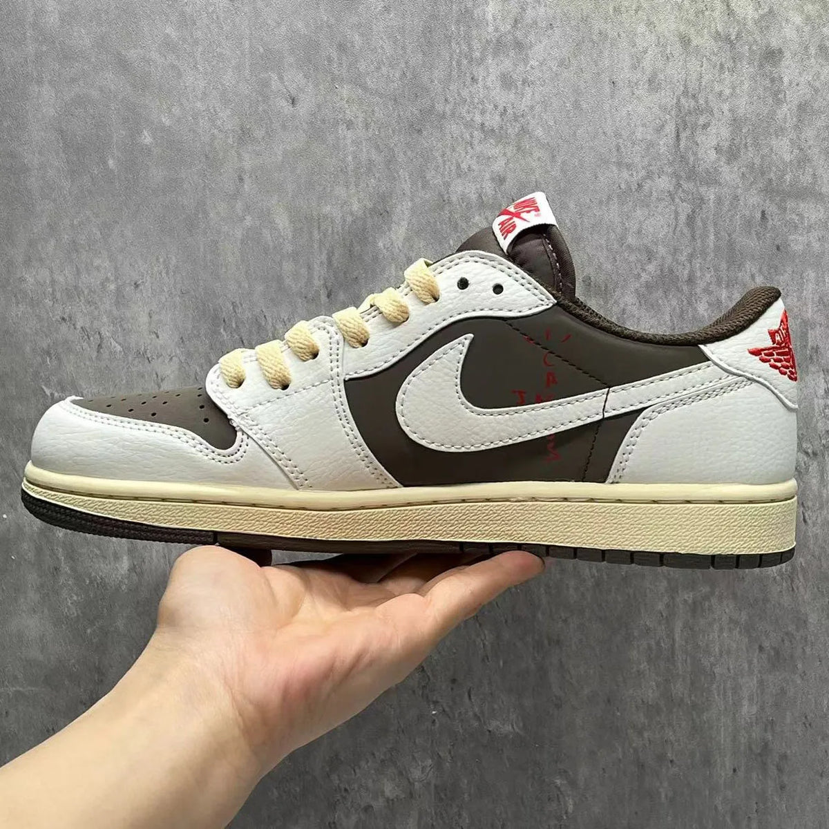 Travis Scott x AJ 1 Low OG Reverse Mocha Shoes Sneakers - nk0001819 image 5