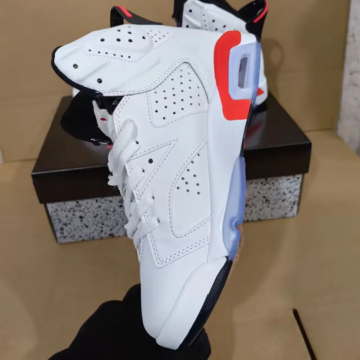 AJ 6 White Infrared Shoes Sneakers - nk0004813 image 9