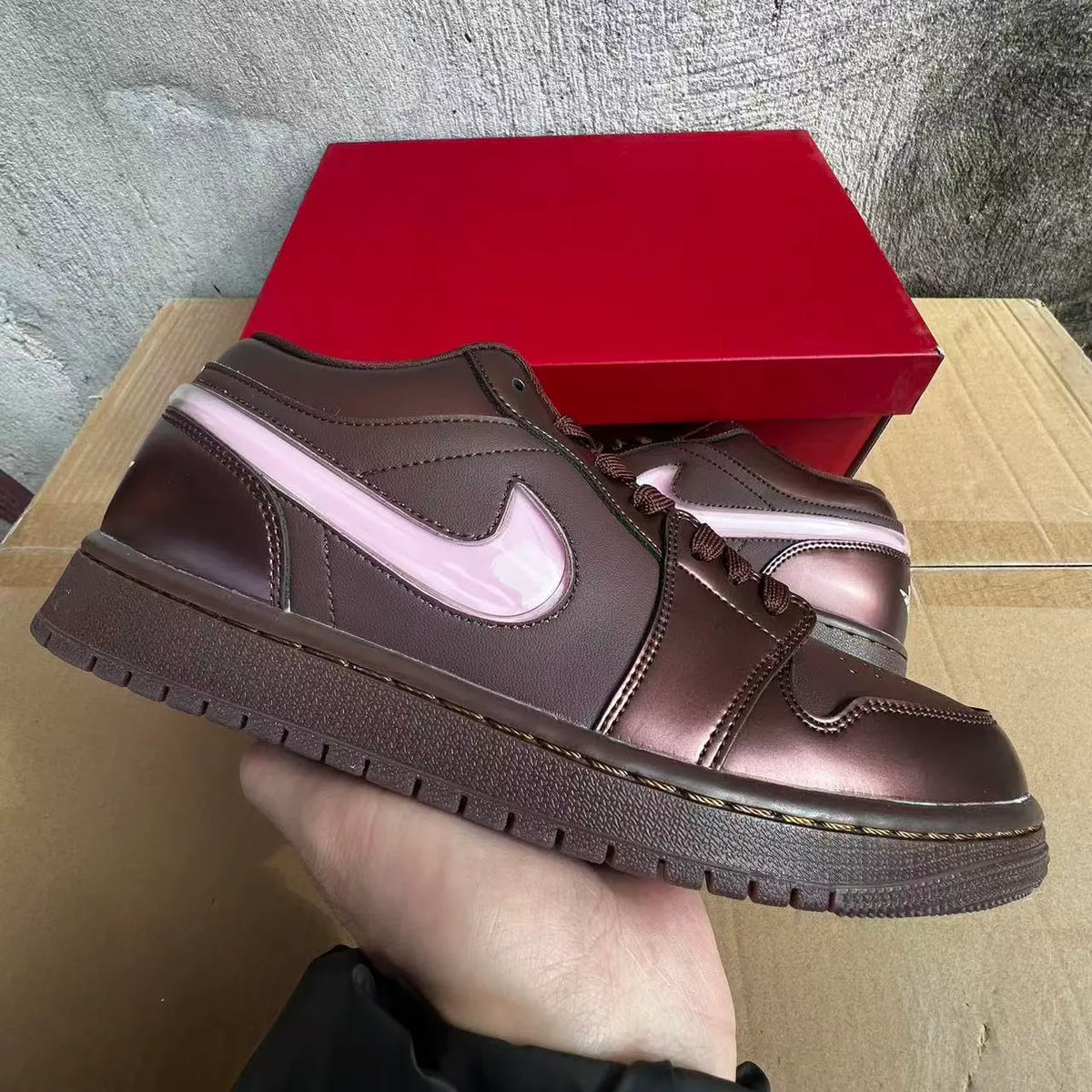 AJ 1 Low 'Chocolate Valentine's Day' Shoes Sneakers – nk0004944 image 6