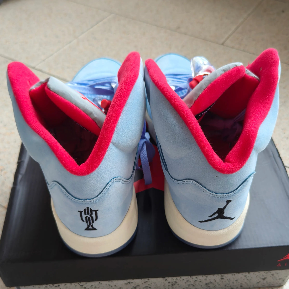 AJ 5 Retro Trophy Room Ice Blue Shoes Sneakers - nk0000146 image 6