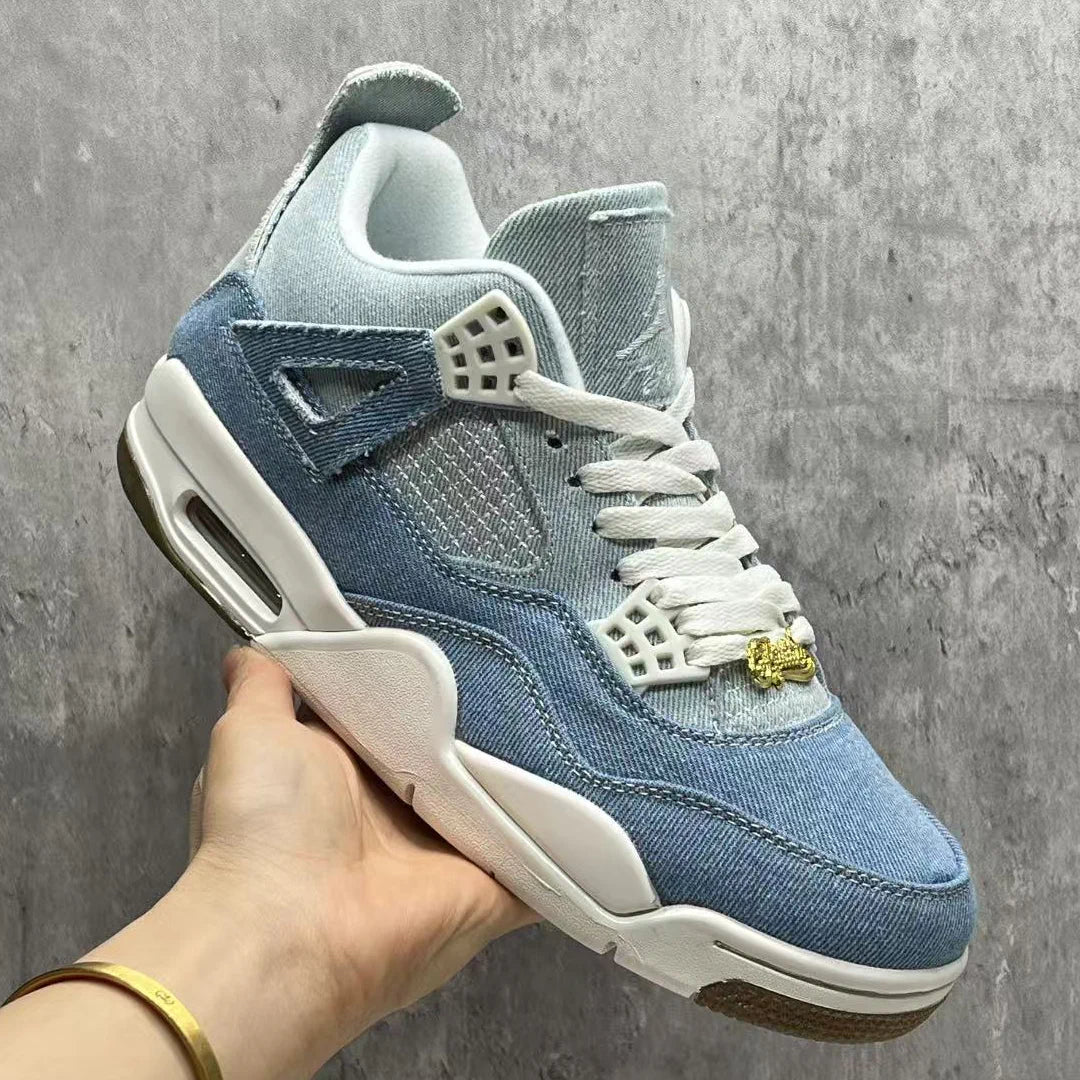 AJ 4 Denim Worn Blue Shoes Sneakers – nk0004418 image 13