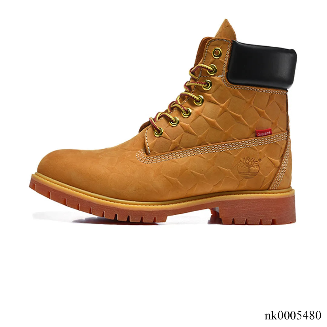 SUP x TBL 6 Inch Premium Waterproof Boot 'Embossed Diamond Plate - Wheat' Shoes Sneakers - nk0005480 image 1