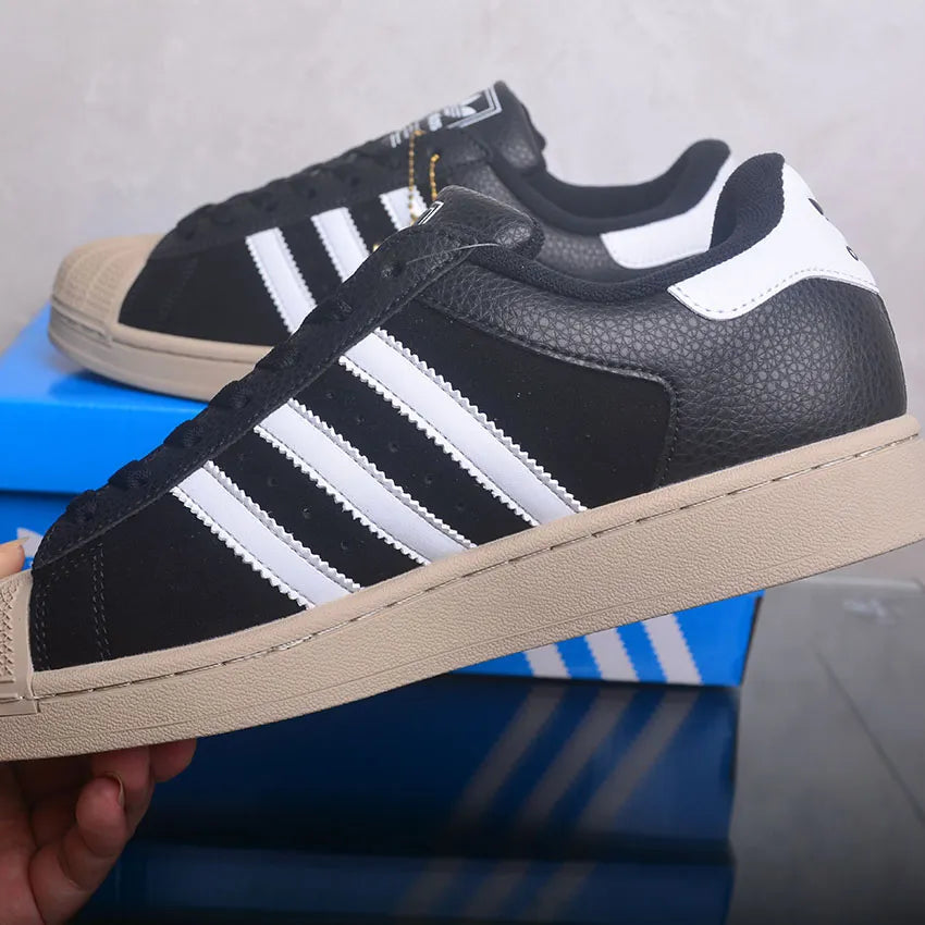 AD Superstar II Core Black / Core White / Khaki Three Shoes Sneakers - nk0005444 image 6
