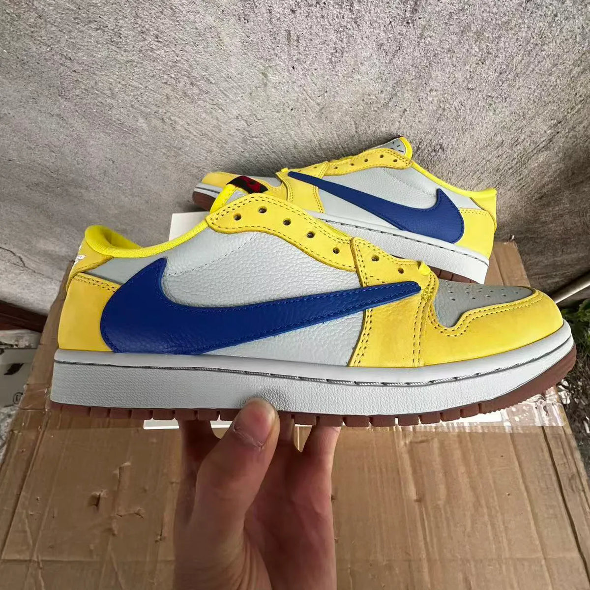 Travis Scott x AJ 1 Retro Low Canary Shoes Sneakers - nk0004957 image 7