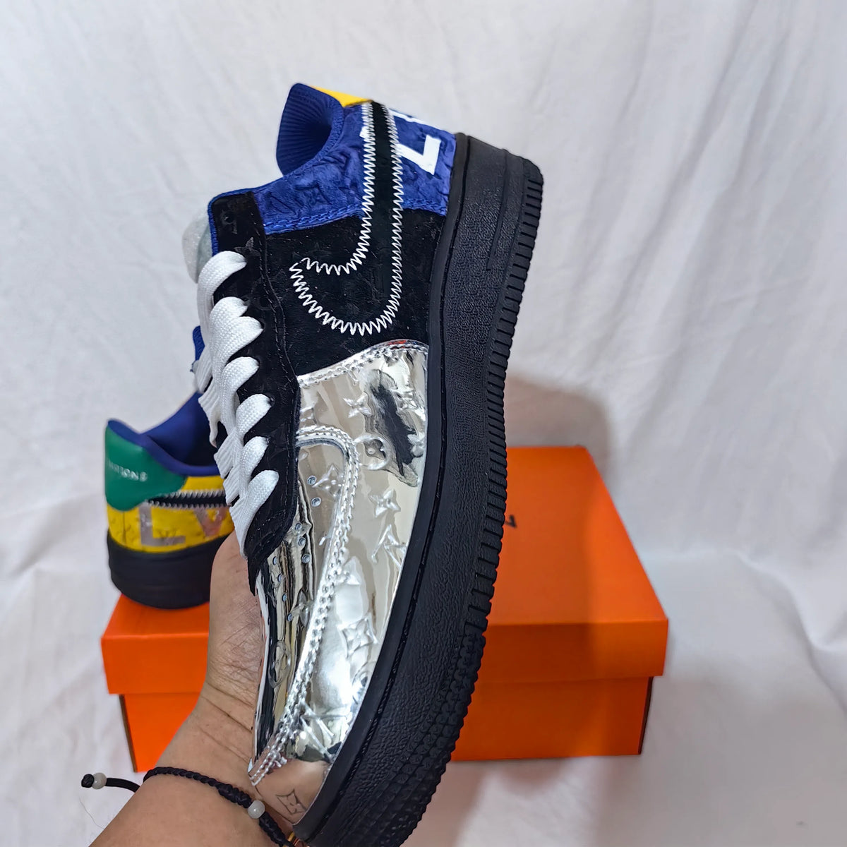 LV x AF 1 Low "Multi-Color Patchwork" Shoes Sneakers - nk0005327 image 6