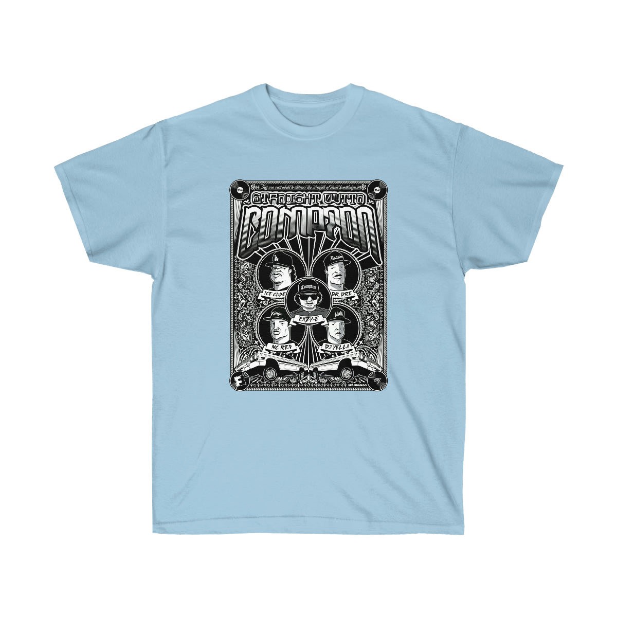 Rap Compton Men T-Shirt - Light Blue, 2XL image