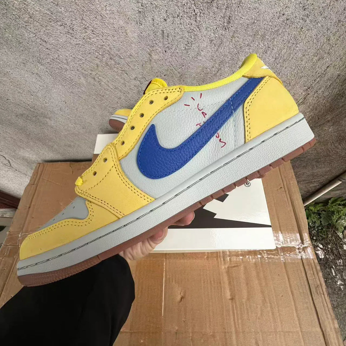 Travis Scott x AJ 1 Retro Low Canary Shoes Sneakers - nk0004957 image 6