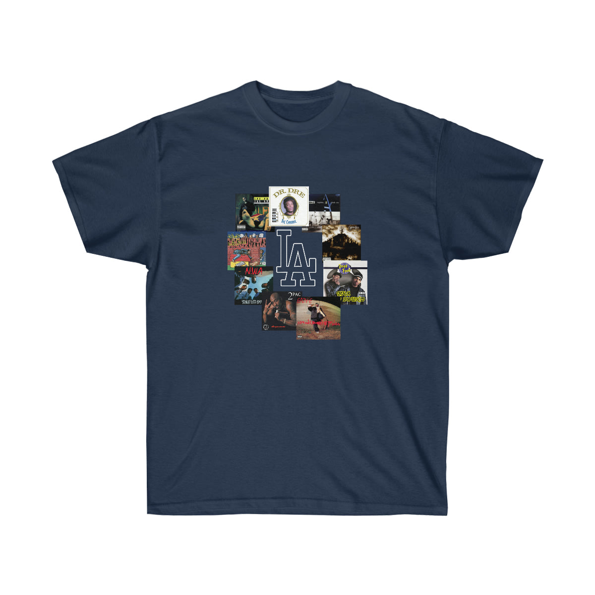 Rap LA Albums Men T-Shirt - Navy, 2XL image