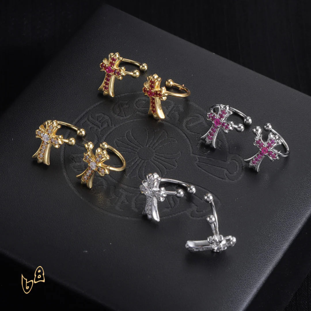 CH Cross Hoop Earrings - CH0165 image 3