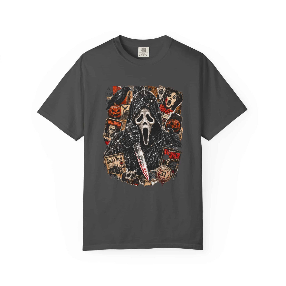 Halloween Horror Unisex Garment-Dyed T-shirt image