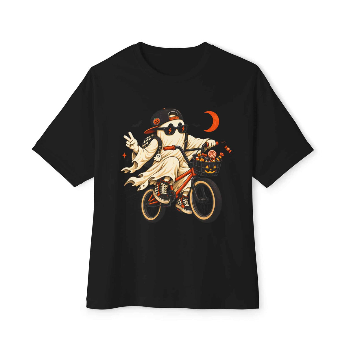 Ghost Rider BMX Unisex Oversized Boxy Tee - Black, 2XL image
