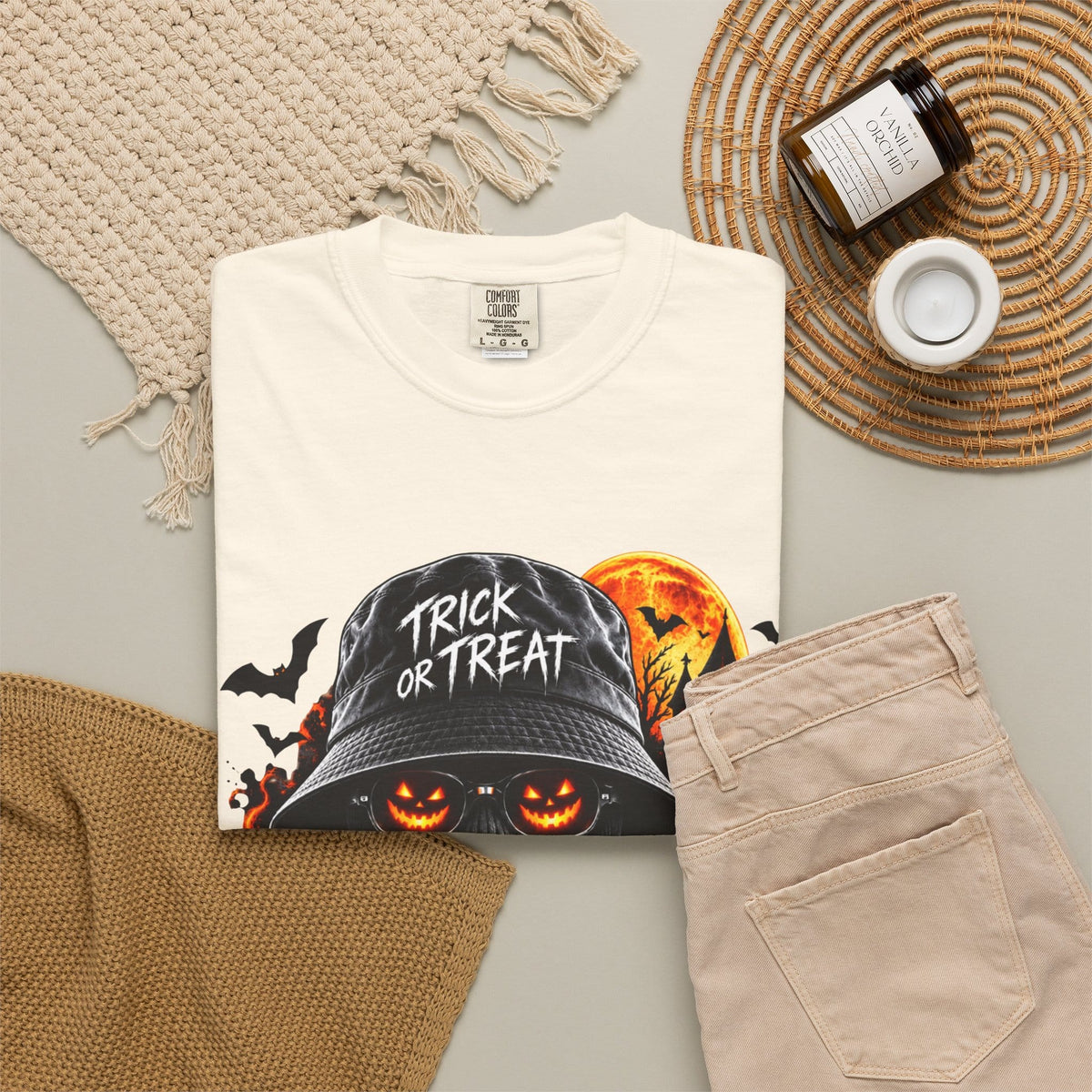 Spooky Streetwear Masked Unisex Garment-Dyed T-shirt image 15