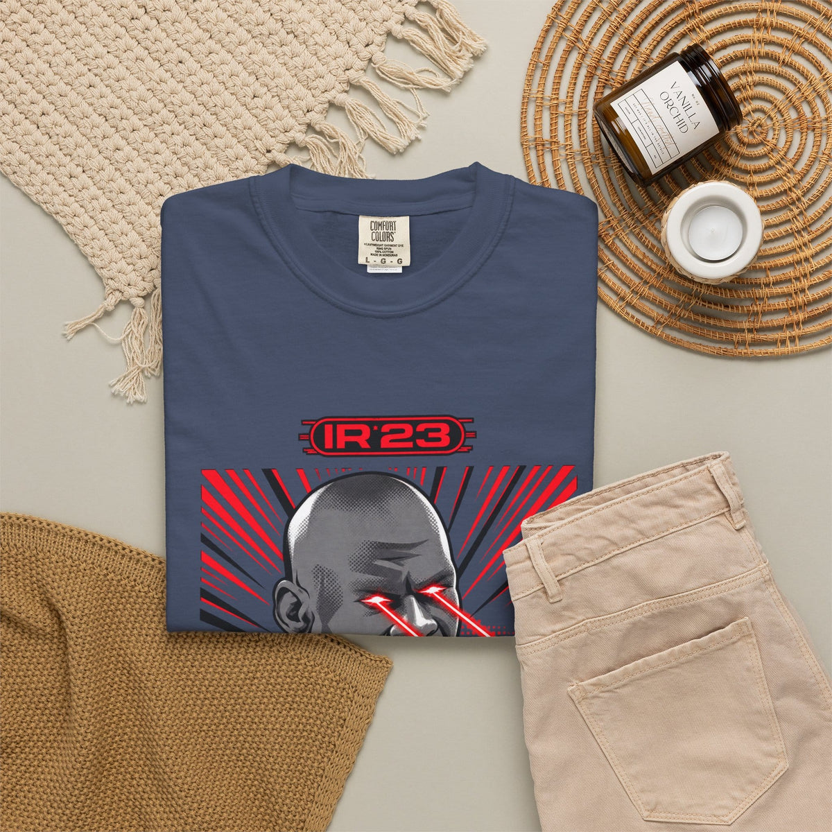 Graphic Print Unisex Garment-Dyed T-shirt - POD0032 image 47