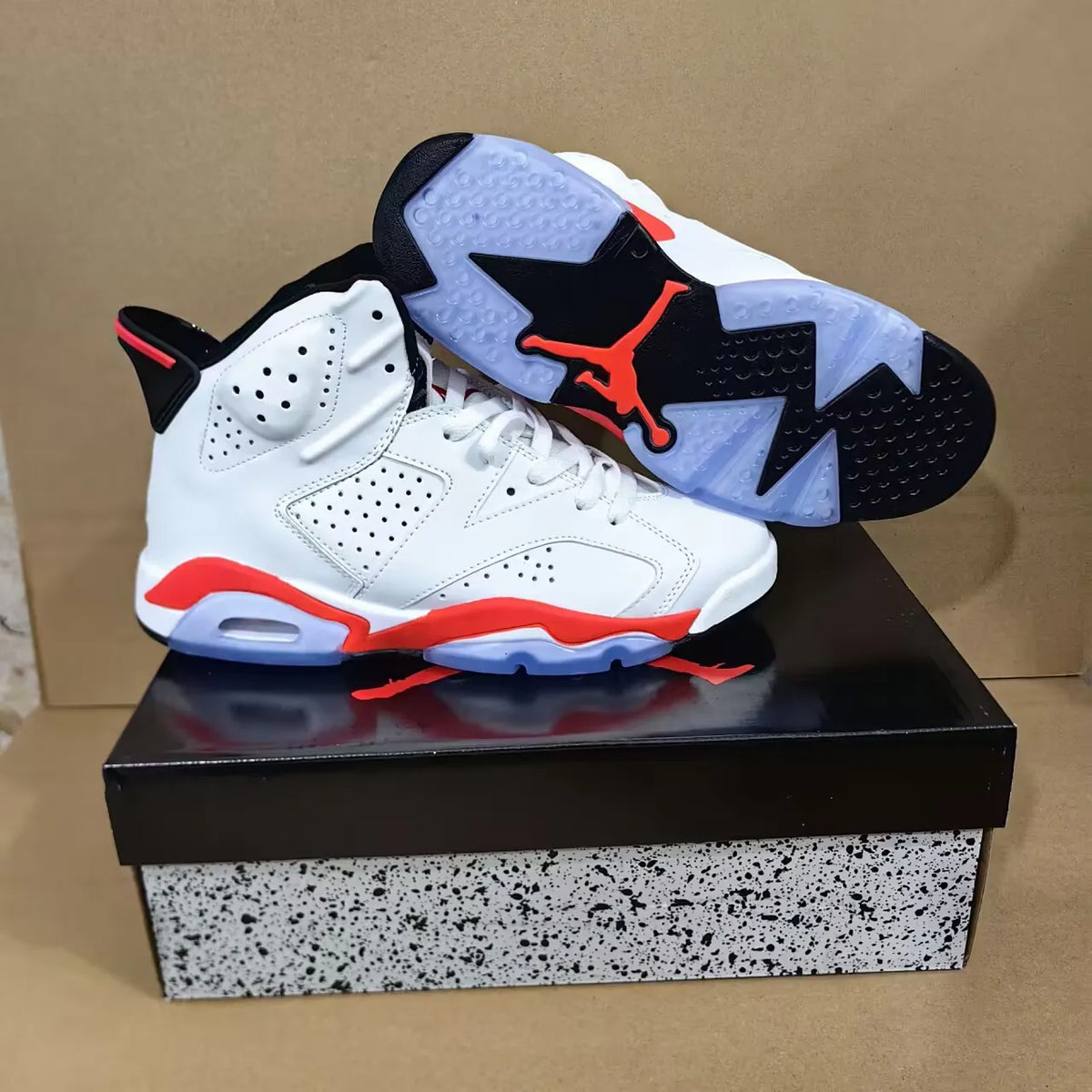 AJ 6 White Infrared Shoes Sneakers - nk0004813 image 5
