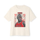 Graphic Print Unisex Oversized Boxy Tee - POD0032 - Natural, M image