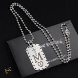 CH M Love Pattern Square Necklace - CH0006 image 0
