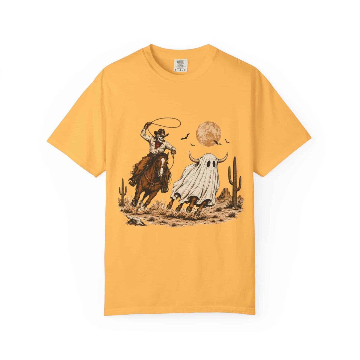 Halloween Basketball Skeleton Unisex Garment-Dyed T-shirt image