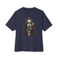 Halloween Ghostface Unisex Oversized Boxy Tee - Navy, XL image