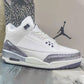 AJ 3 Sail/Metallic Silver Shoes Sneakers – nk0004372 image 6