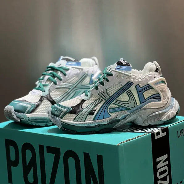 BLCG Runner White Teal Green Blue Shoes Sneakers - bl0000034 image 4