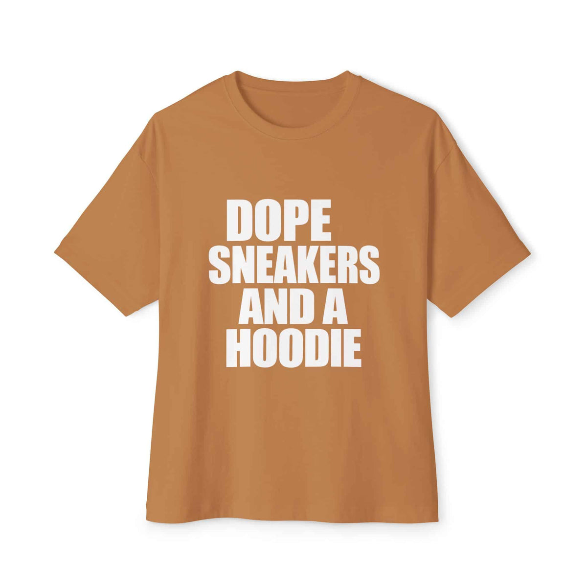 Graphic Print Unisex Oversized Boxy Tee - POD0036 - Toast, 2XL image