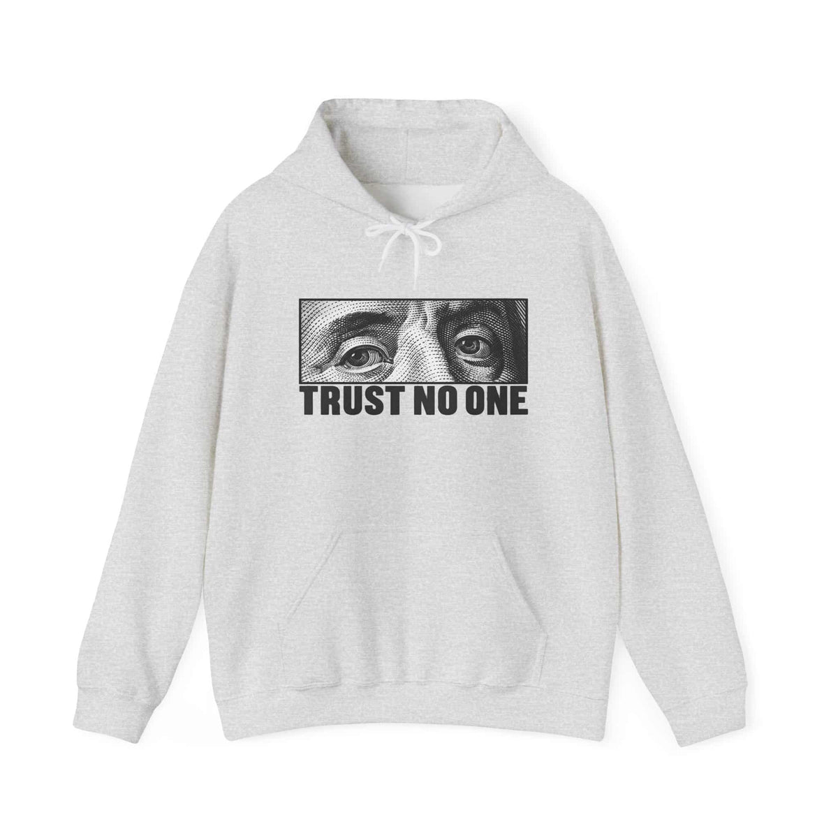 Graphic Print Hooded Sweatshirt - POD0039 - 2XL, Ash image