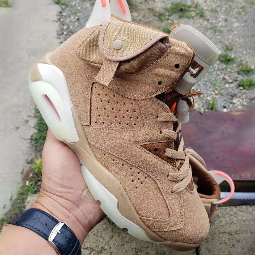 Travis Scott x AJ 6 British Khaki Shoes Sneakers – nk0001581 image 4