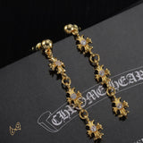 CH Cross Flower Charm Earrings - CH0159 image 0