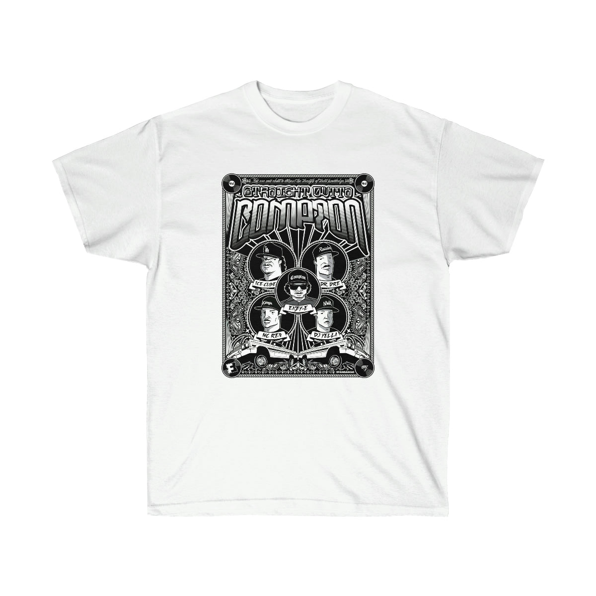 Rap Compton Men T-Shirt - White, 3XL image