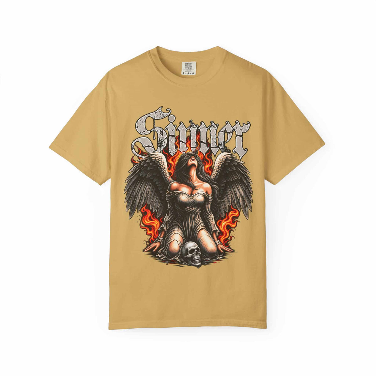 Sinner’s Flame Unisex Garment-Dyed T-shirt image