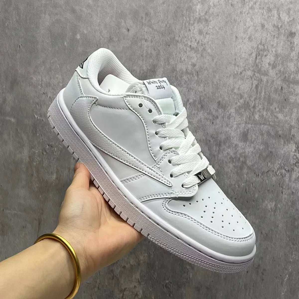 Travis Scott x AJ 1 Low White Party Shoes Sneakers - nk0004438 image 7