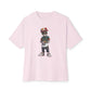 Skull Luxury Unisex Oversized Boxy Tee - Soft Pink, 2XL image
