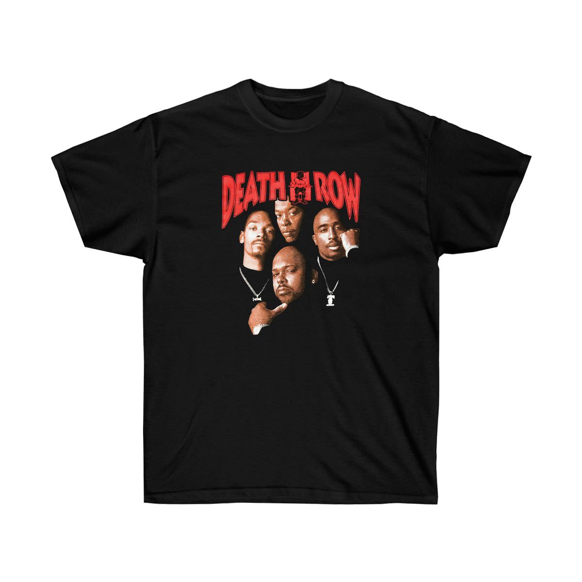 Rap Death Row Pic Men T-Shirt - Black, L image