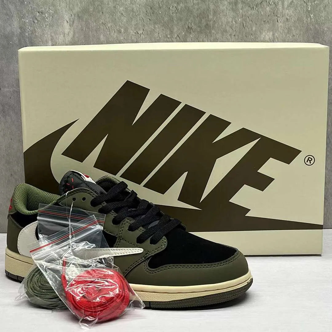 Travis Scott x AJ 1 Low OG Black Olive Shoes Sneakers – nk0003548 image 6