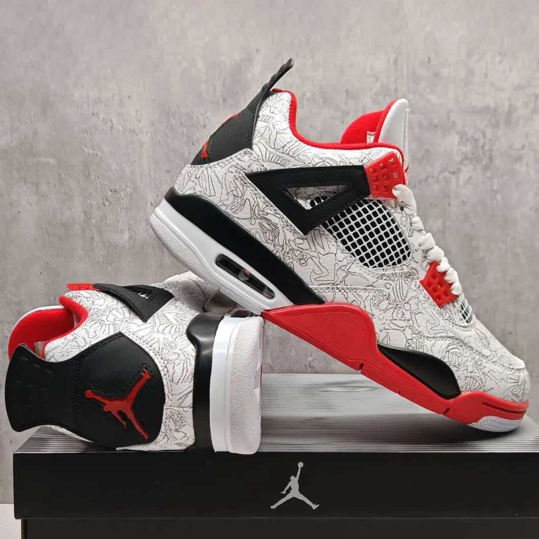 AJ 4 Retro "White Laser" Shoes Sneakers - nk0005251 image 5