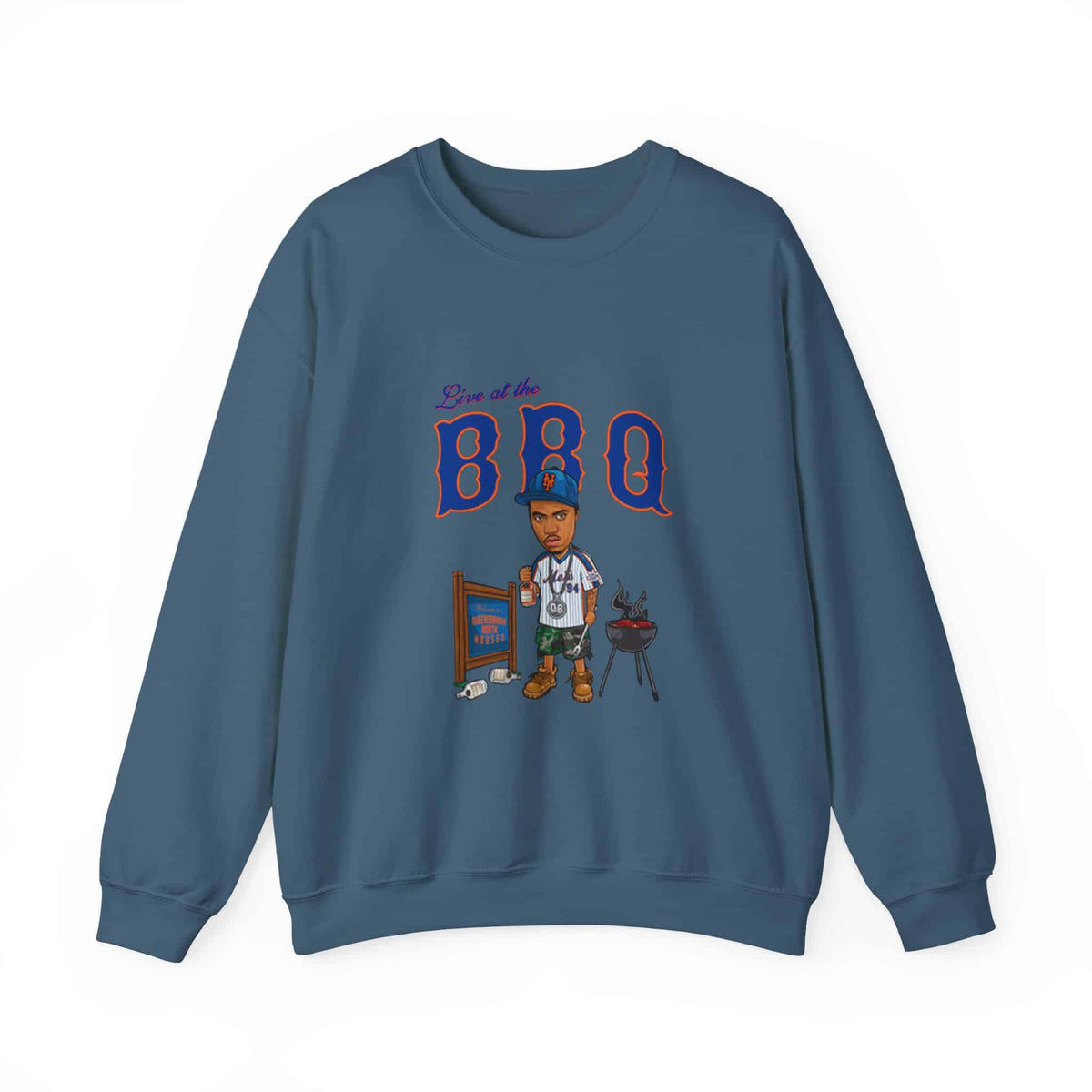 Rap Nas Live At The BBQ Crewneck Sweatshirt image