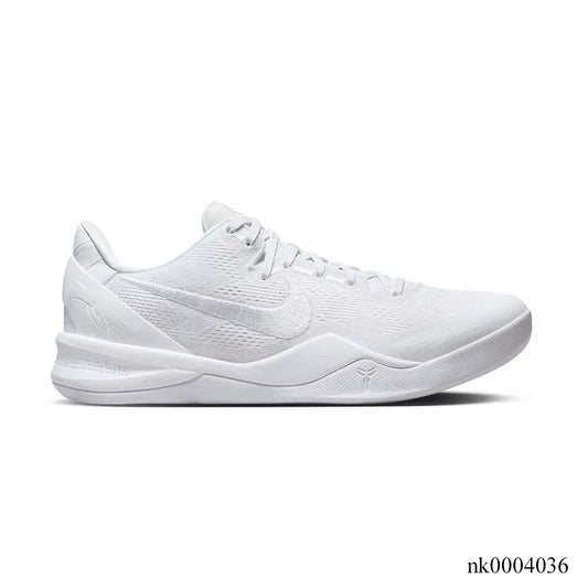 Kobe 8 Protro Triple White Shoes Sneakers - nk0004036 image 0