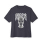 Gangster Mask Unisex Oversized Boxy Tee - Dark Grey, S image