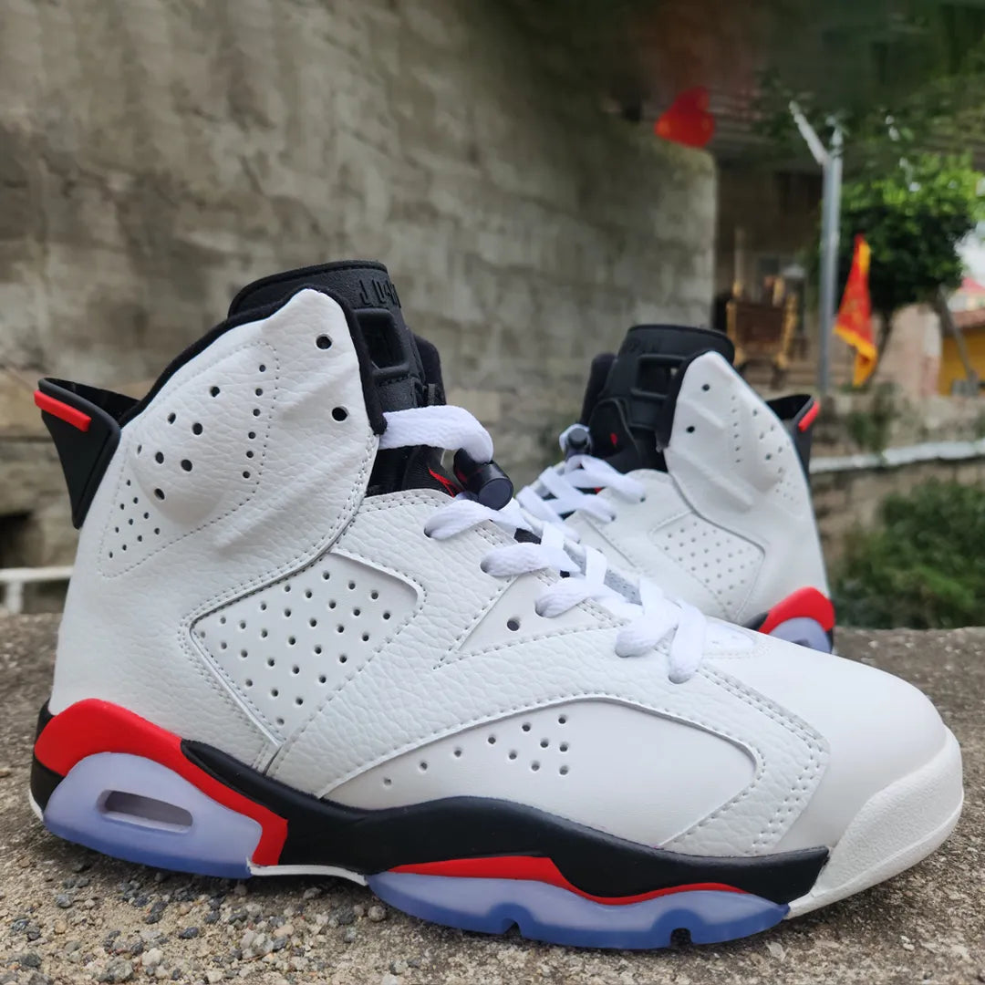 AJ 6 White/Fire Red 2025 Shoes Sneakers - nk0004065 image 3