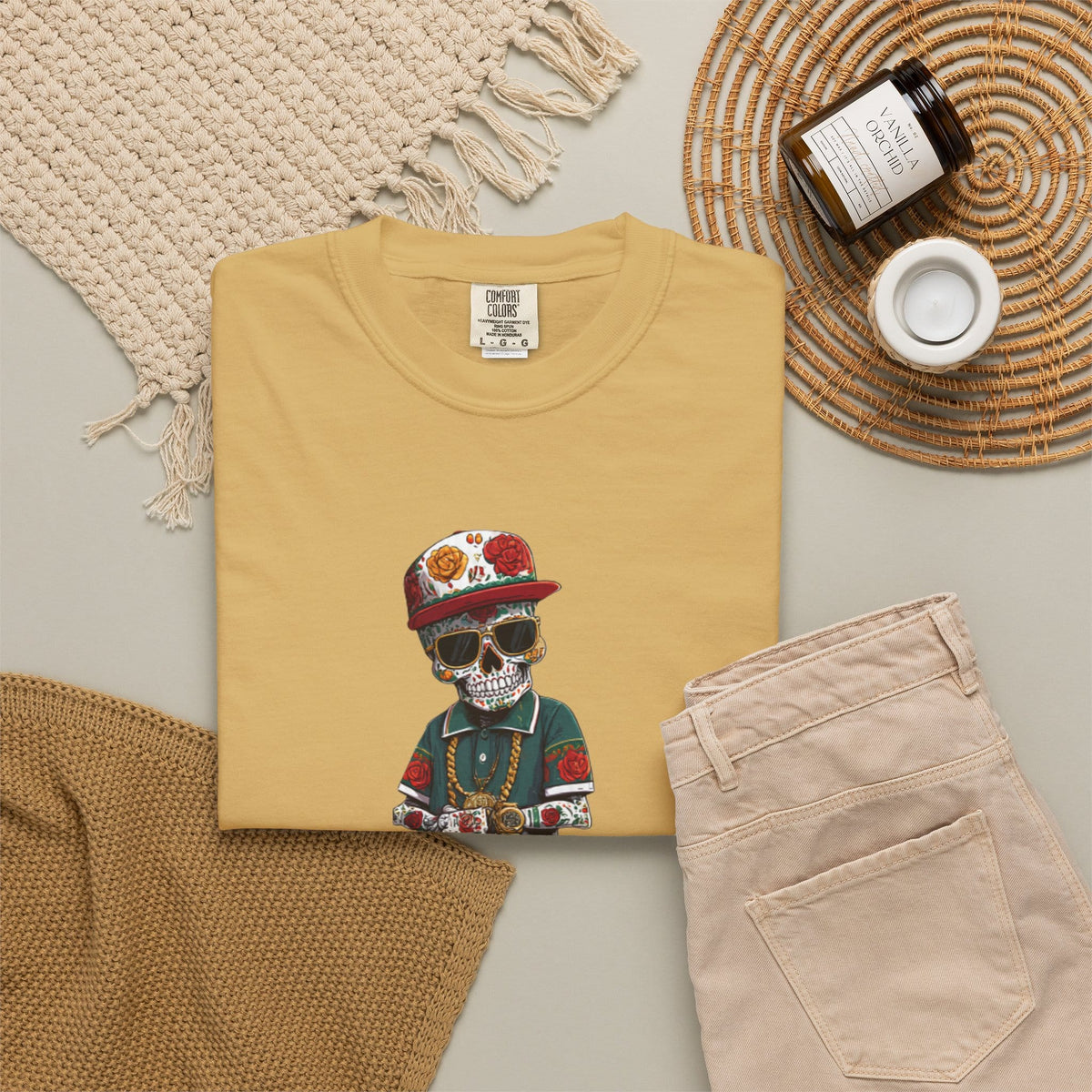 Skull Luxury Unisex Garment-Dyed T-shirt image 33