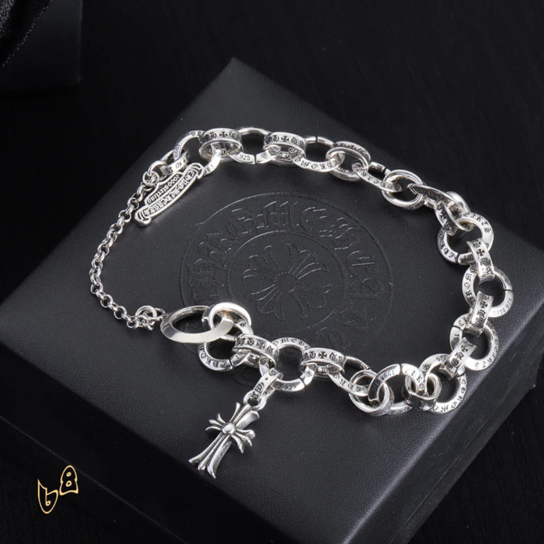 CH Silver Chain Link Bracelet - CH0066 image 3