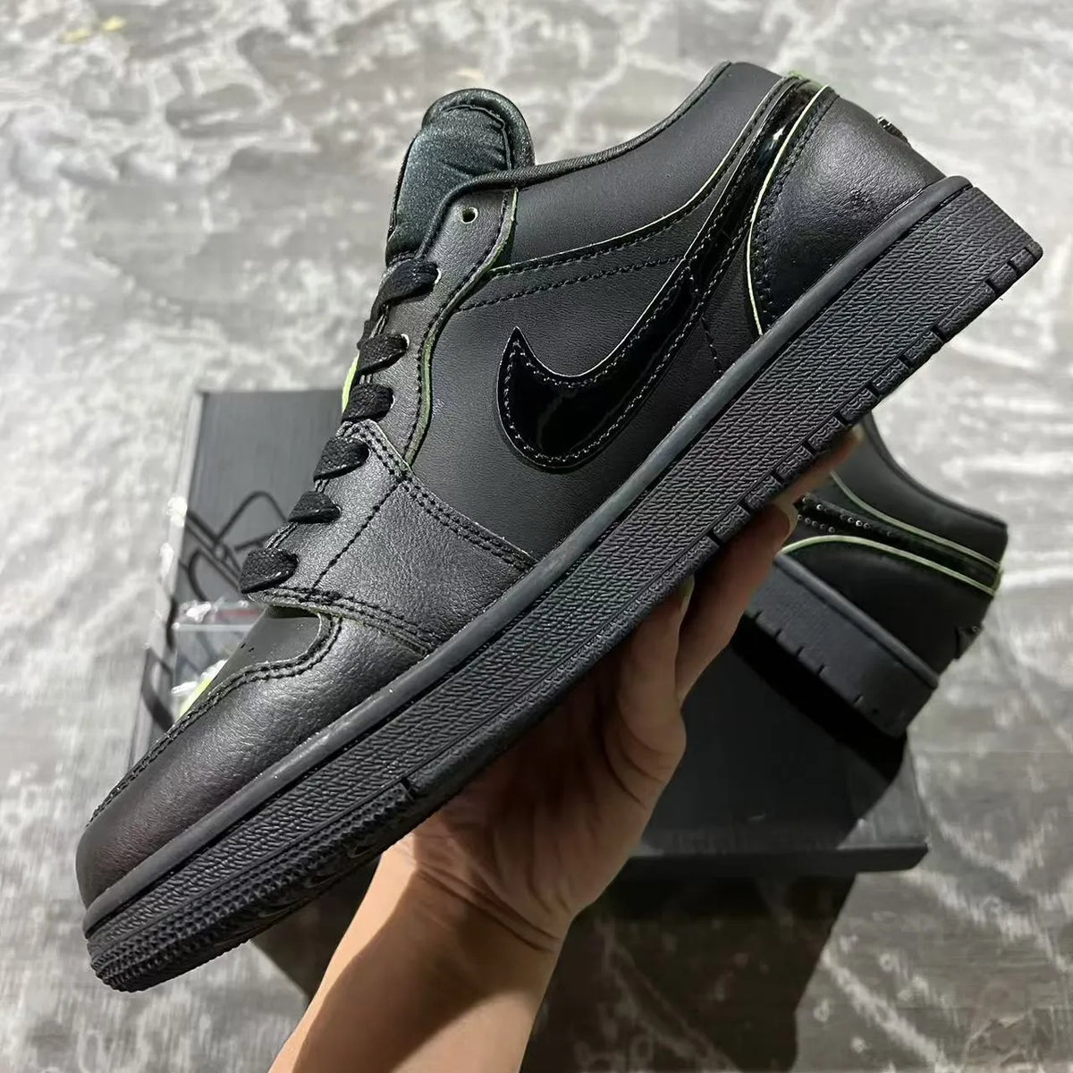 AJ 1 Low Black Cat Shoes Sneakers - nk0004119 image 8
