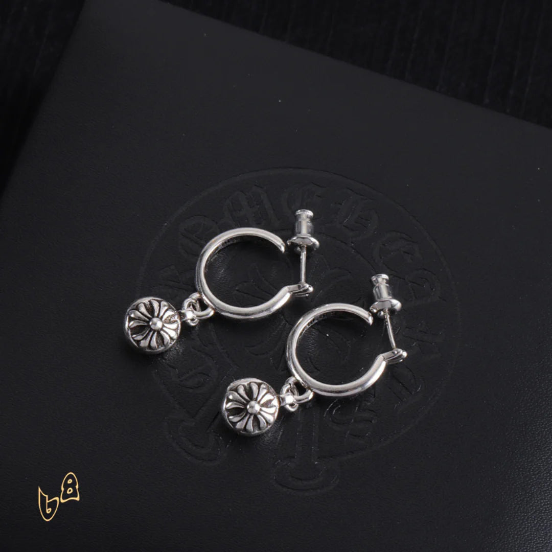 CH Cross Ball Flower Earrings - CH0155 image 0