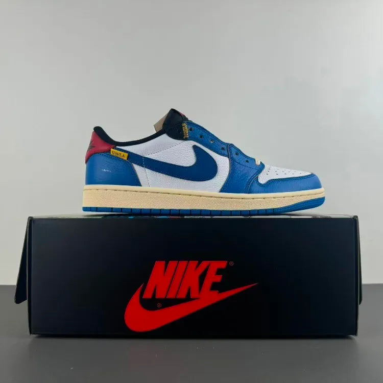 Union LA x AJ 1 Low OG Storm Blue Shoes Sneakers – nk0004609 image 2