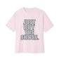 Graphic Print Unisex Oversized Boxy Tee – POD0033 - Soft Pink, M image