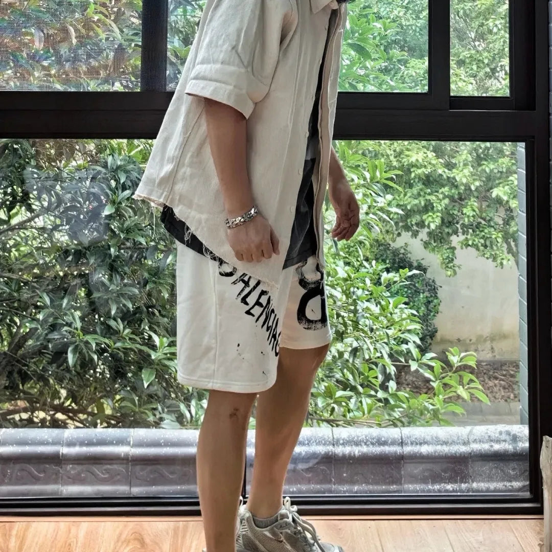 BLCG BB Graffiti Logo Shorts in White - 609 - blcg0000609 image 10